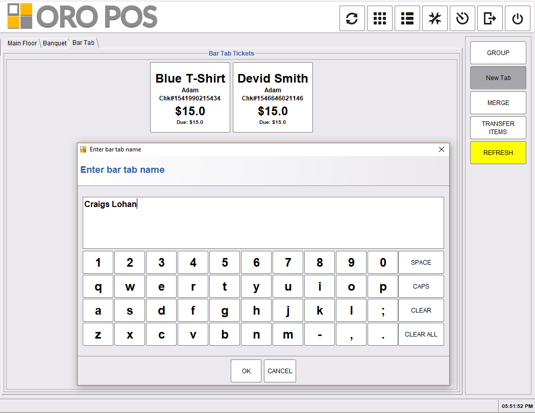 Manage Bar Tabs